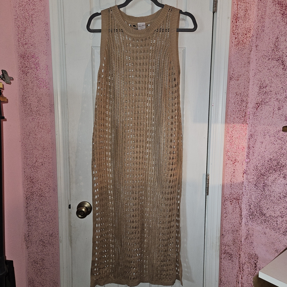 Chic Tan Sleeveless Knit Coverup